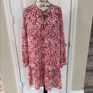 J. Crew Floral Long Sleeve Dress